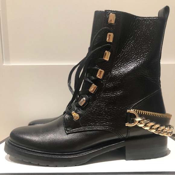 lanvin chain boots